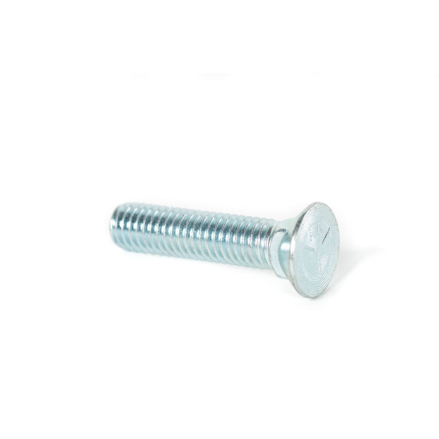 Plow Bolt, Grade 5, Flat Head, Zinc Finish Steel, 7/16-14 x 2"