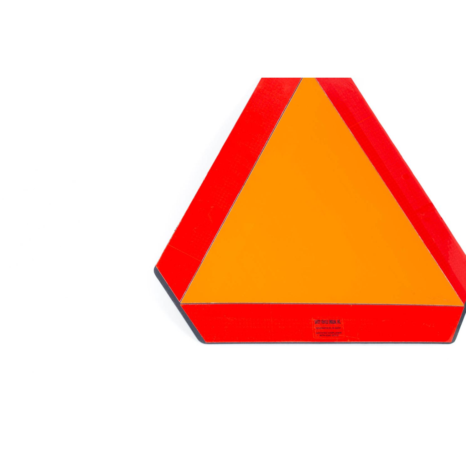 Slow Moving Vehicle Sign with Plastic Backing SMV