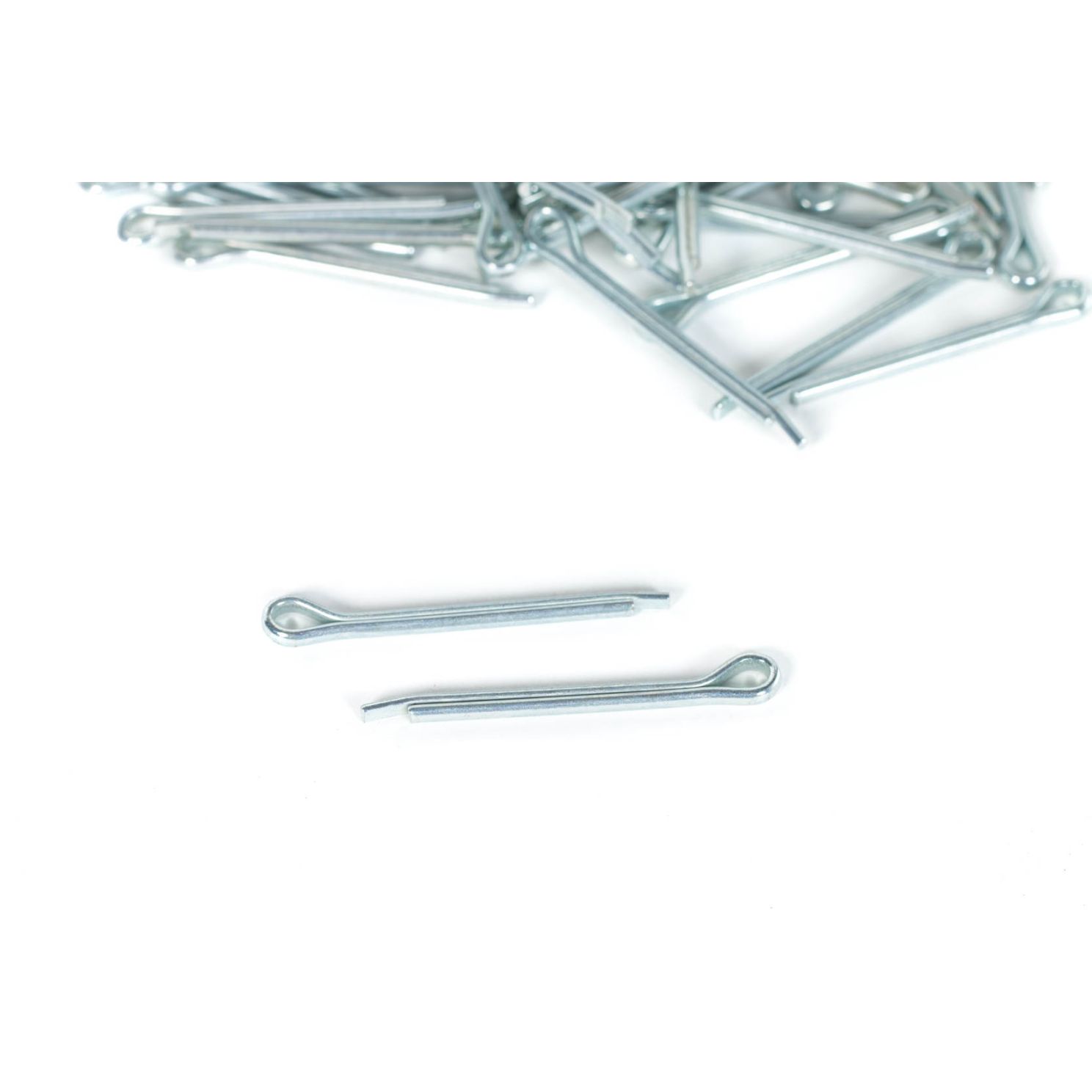 Hammerlock Cotter Pin, Steel, Zinc Finish, 0.141" Head Diameter, 1/8 x 1-1/2"