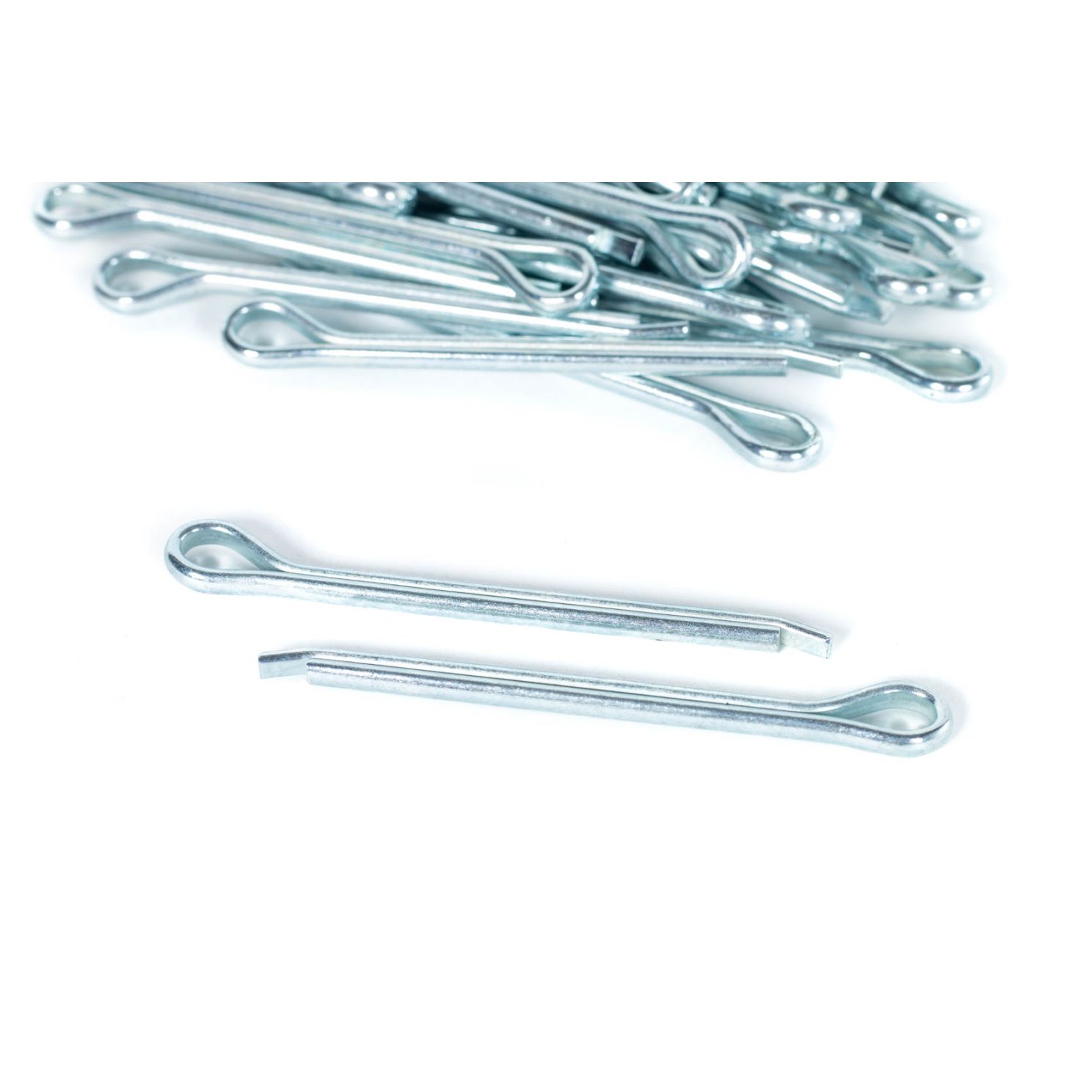 Hammerlock Cotter Pin, Steel, Zinc Finish, 0.203" Head Diameter, 3/16 x 2-1/2"