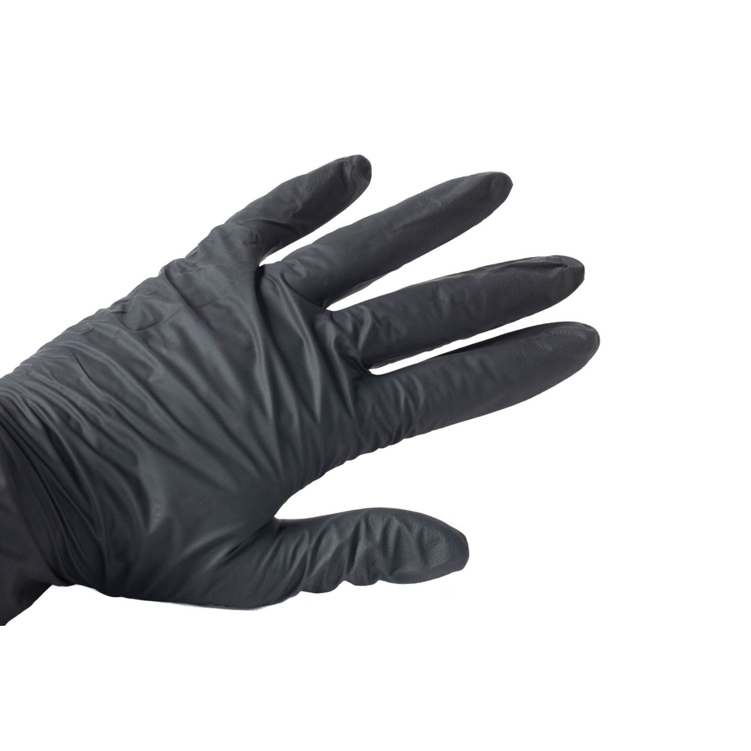 Kinco Black Nitrile Disposable Safety Gloves Medium