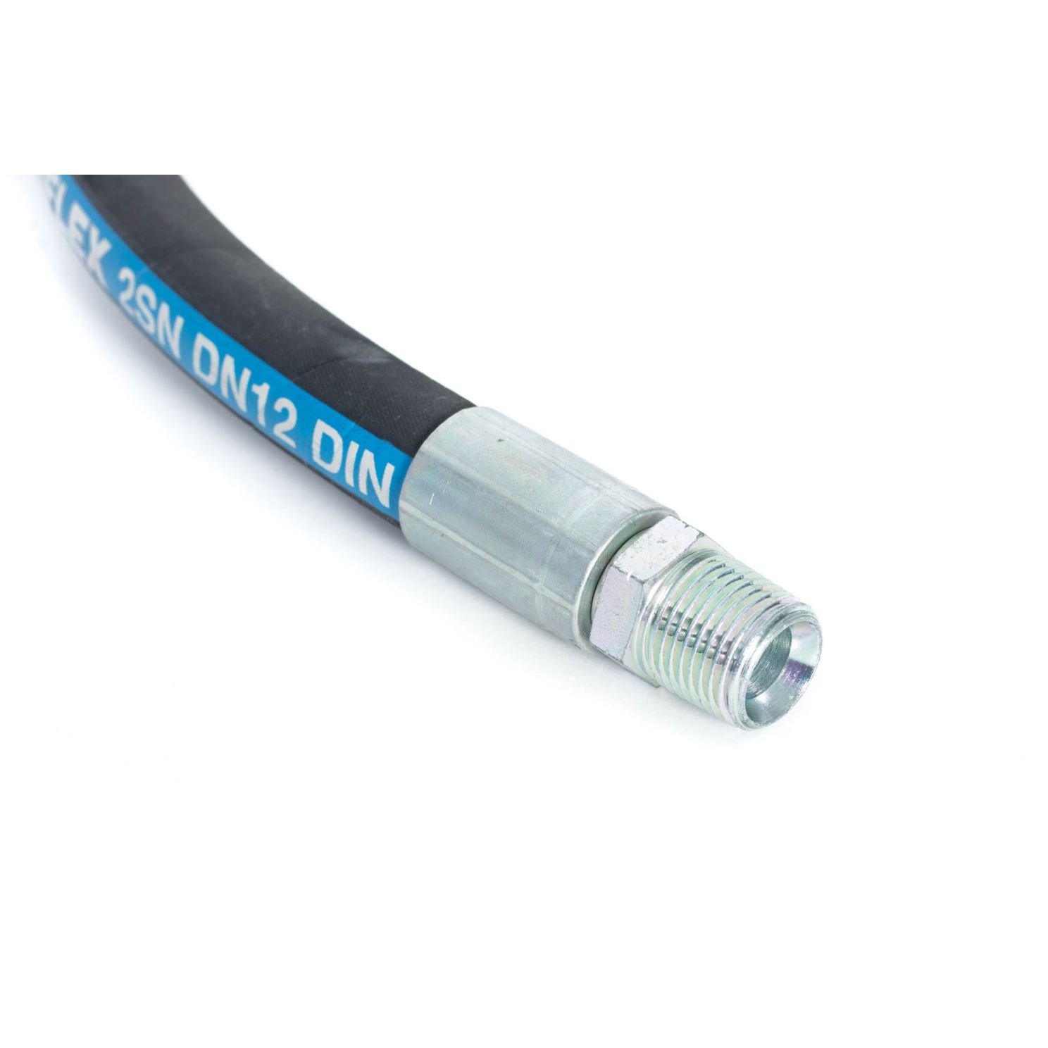 3/8" x 2' SAE 2SN/100R2AT MFC Hydraulic Hose Assembly