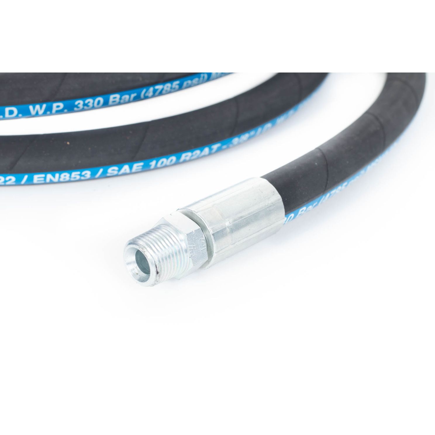 3/8" x 11' SAE 2SN/100R2AT MFC Hydraulic Hose Assembly