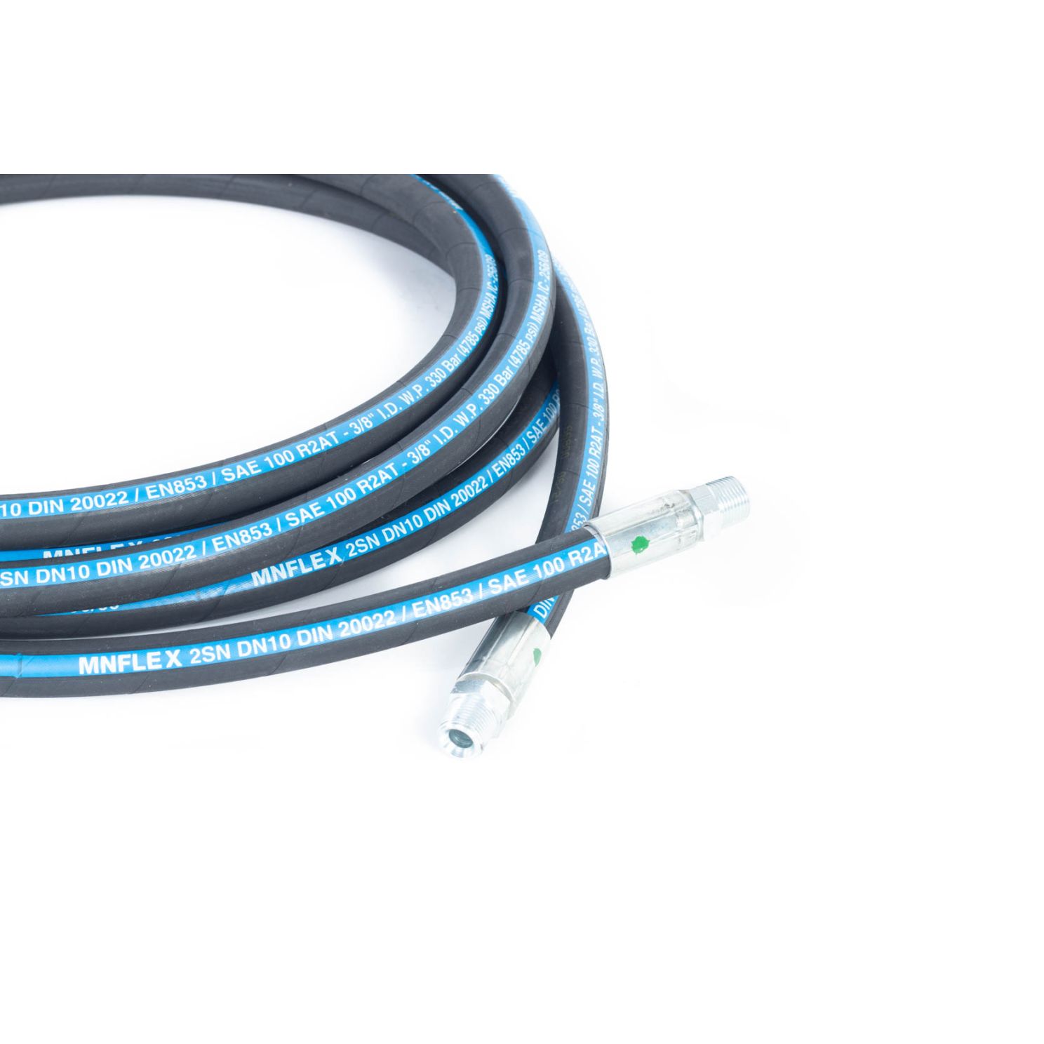3/8" x 20' SAE 2SN/100R2AT MFC Hydraulic Hose Assembly