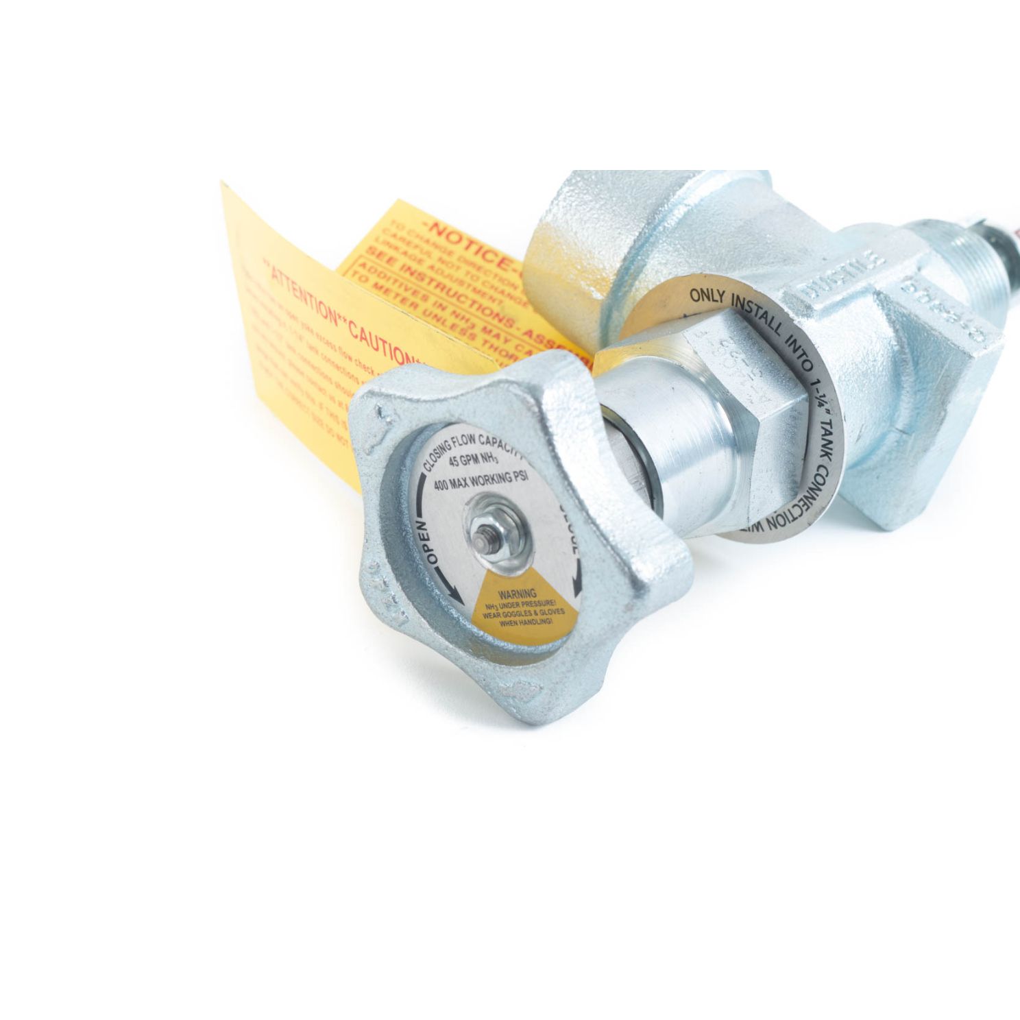 1-1/4" MPT x 1-1/4" FPT NH3 High Flow Liquid Withdrawal Valve A-1406-F
