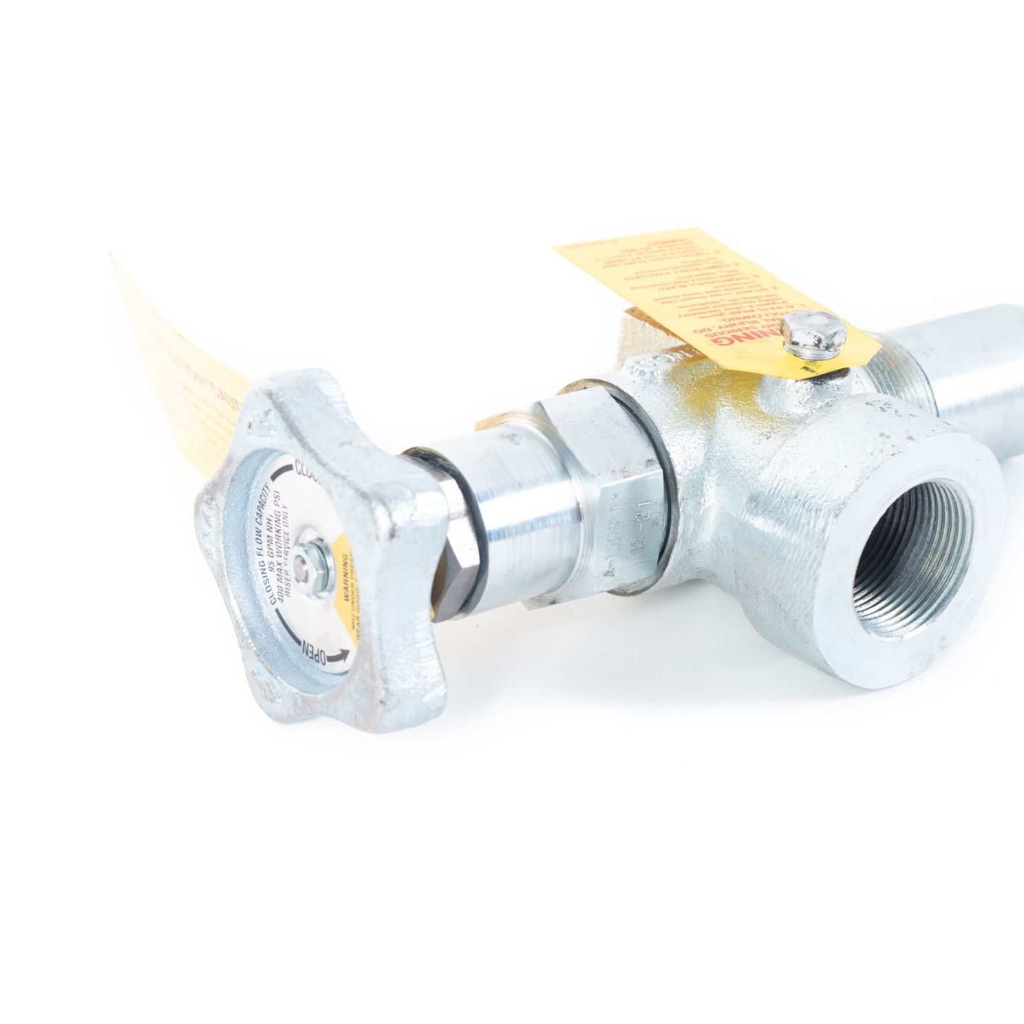 1-1/2" FPT x 1-1/4" MPT NH3 Riser Valve 95GPM A-1508-FR