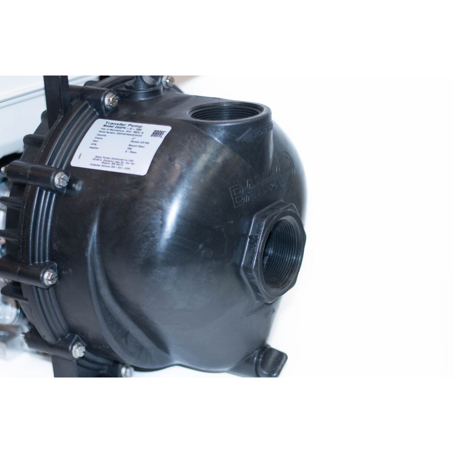 Banjo 2" Poly Self Priming Transfer Pump with Honda 5.5 HP Engine