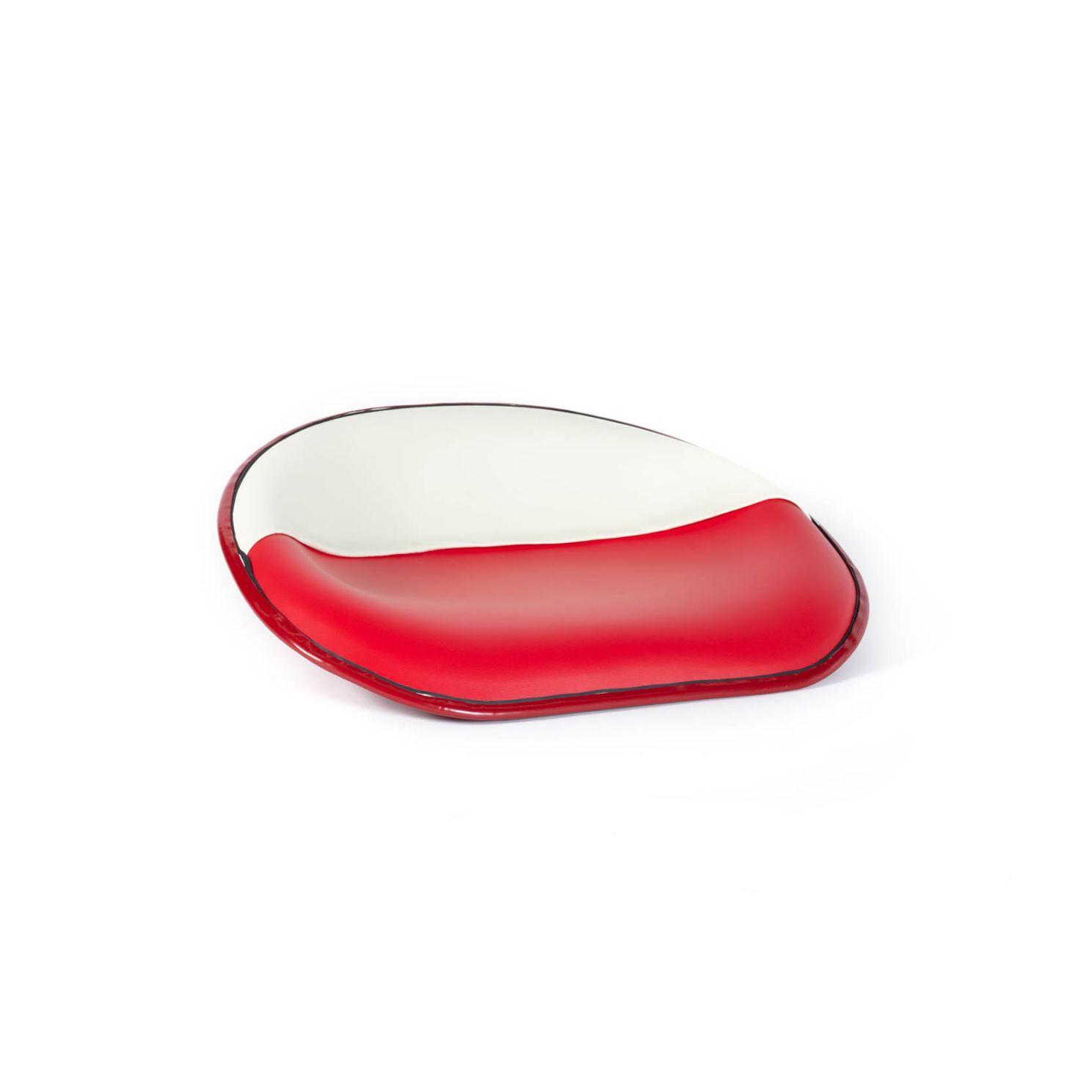 7181 International Red White Vinyl Tractor Seat 