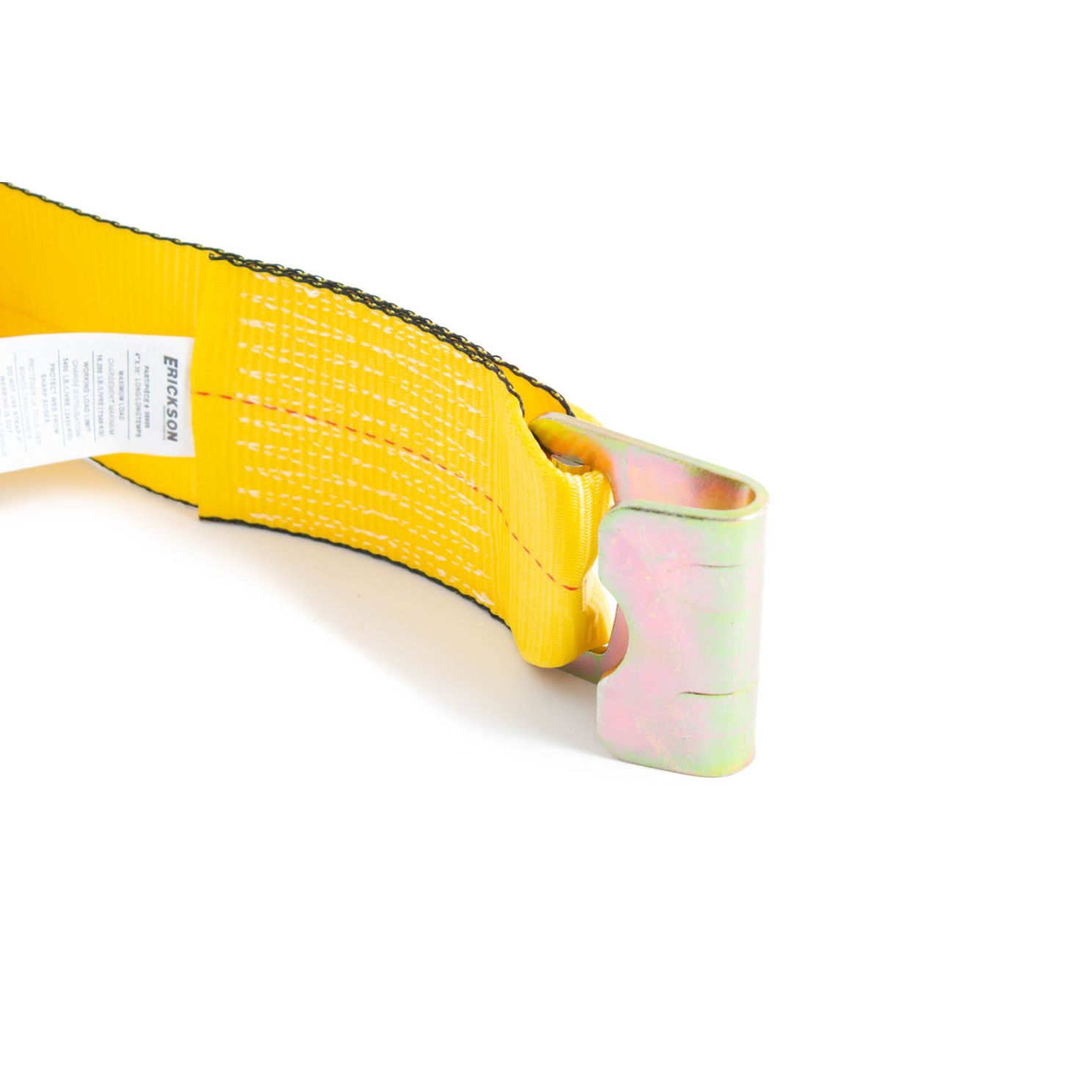 Erickson Yellow 4" x 30' Winch Strap with Flat Hook 58800