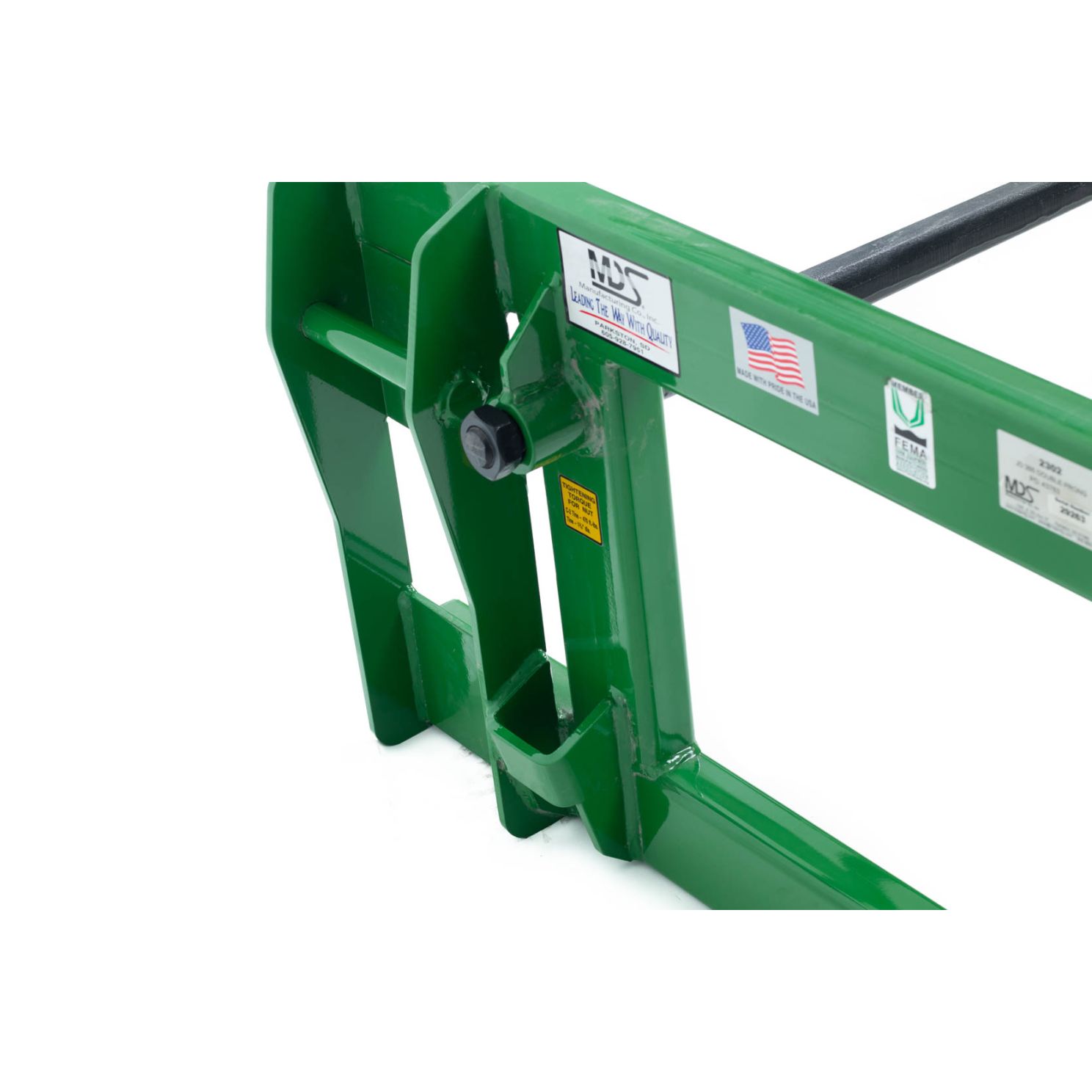 MDS 2302 Double Tine Round Bale Hay Spear fits John Deere