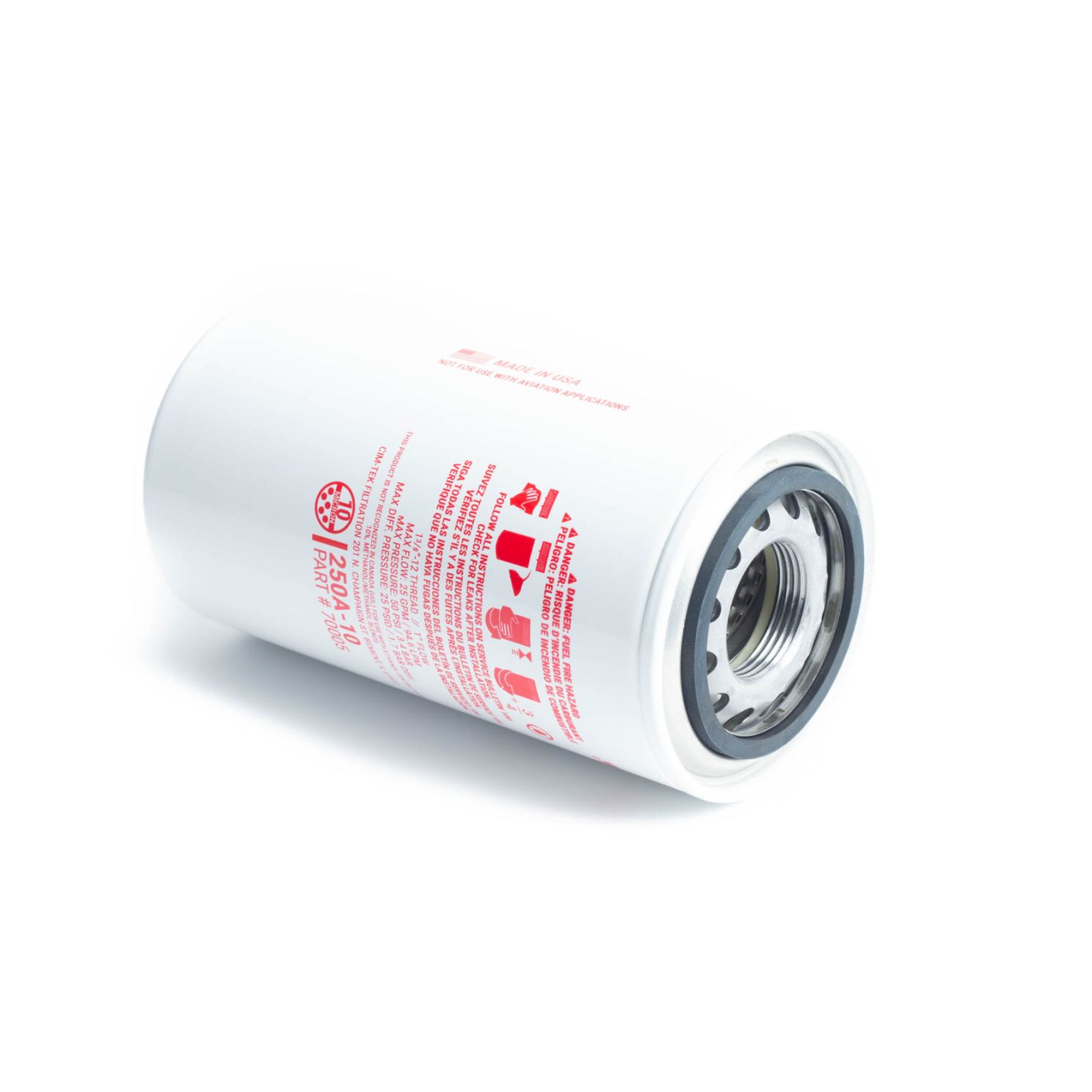 Cim-Tek 70005 Spin-On 10 Micron Farm Tank Fuel Filter