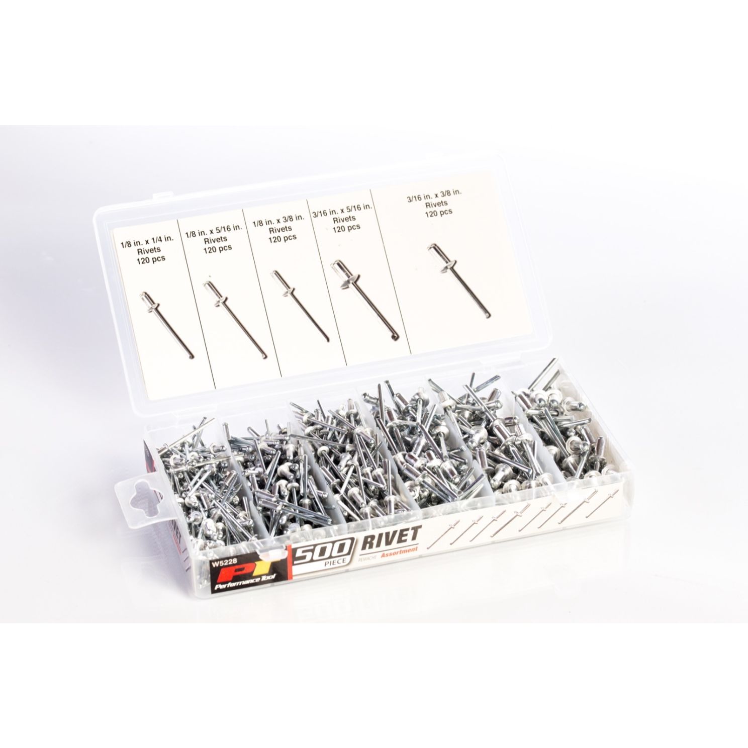 Wilmar 500 Piece Pop Rivet Assortment W5228