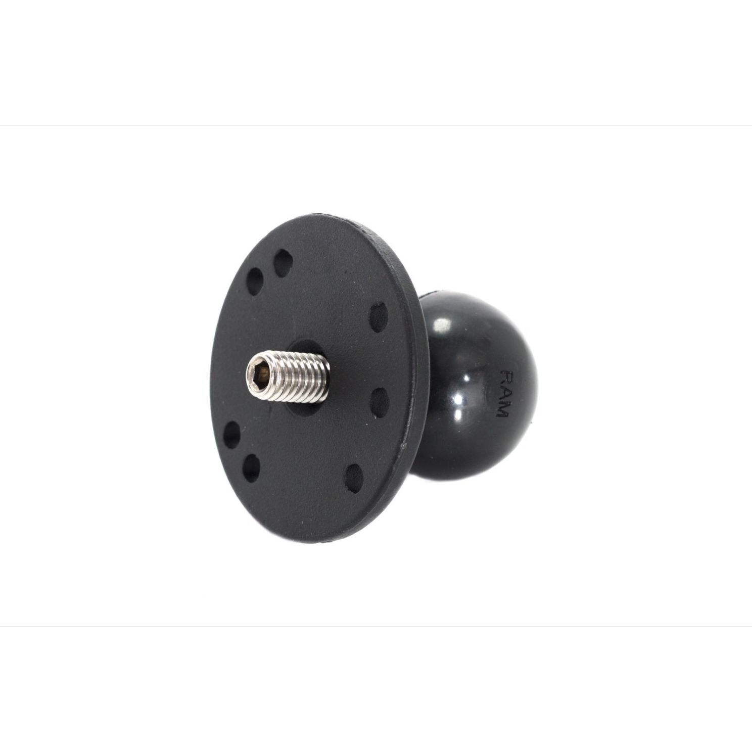 Ram 1.5" C Ball 4 Hole AMPS Adapter with Round Plate RAM-202CU