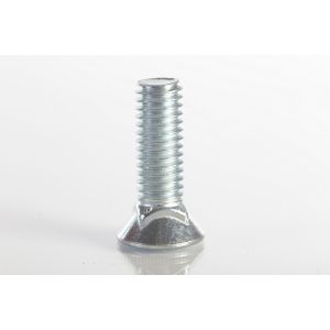 Plow Bolt, Grade 5, Flat Head, Zinc Finish Alloy Steel, 3/8-16 x 1-1/4"