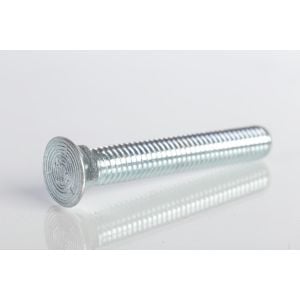 Plow Bolt, Grade 5, Flat Head, Zinc Finish Steel, 7/16-14 x 3"