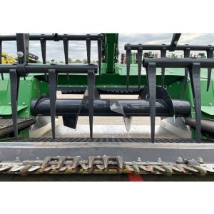 Flex draper feed drum update kit with auger flighting and paddle-style feeding points