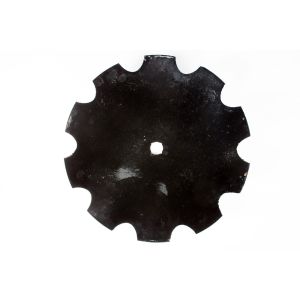 22" x 6.35mm Plain Cone Notched Disc Tillage Blade 1-1/4" Square x 1-1/2" Round