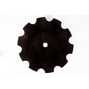 22" x 6.35mm Plain Cone Notched Disc Tillage Blade 1-1/2" Square