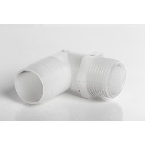 Valley 3/4'' MPT x 1'' HB Threaded Hose Barb Elbow