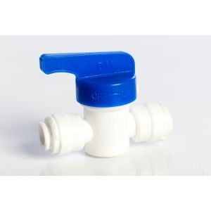 Polyconn Hand Valve Union Connector 1/4" Tube OD to 1/4" Tube OD