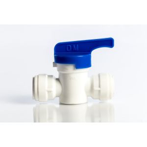 Polyconn Hand Valve Union Connector 3/8" Tube OD to 3/8" Tube OD