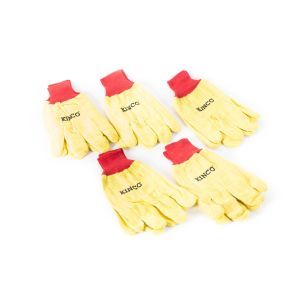 Kinco 5 Pack Yellow Chore Gloves Large