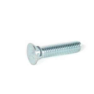 Plow Bolt, Grade 5, Flat Head, Zinc Finish Steel, 7/16-14 x 2"