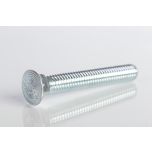 Plow Bolt, Grade 5, Flat Head, Zinc Finish Steel, 7/16-14 x 3"