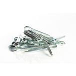 Hammerlock Cotter Pin, Steel, Zinc Finish, 0.375" Head Diameter, 3/8 x 3"