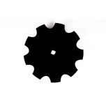 18" x 3.8mm Plain Cone Notched Disc Tilage Blade 1" Square x 1-1/8" Square