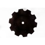 22" x 6.35mm Plain Cone Notched Disc Tillage Blade 1-1/2" Square