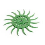 AKK33269 Green Rotary Hoe Wheel 21" fits John Deere