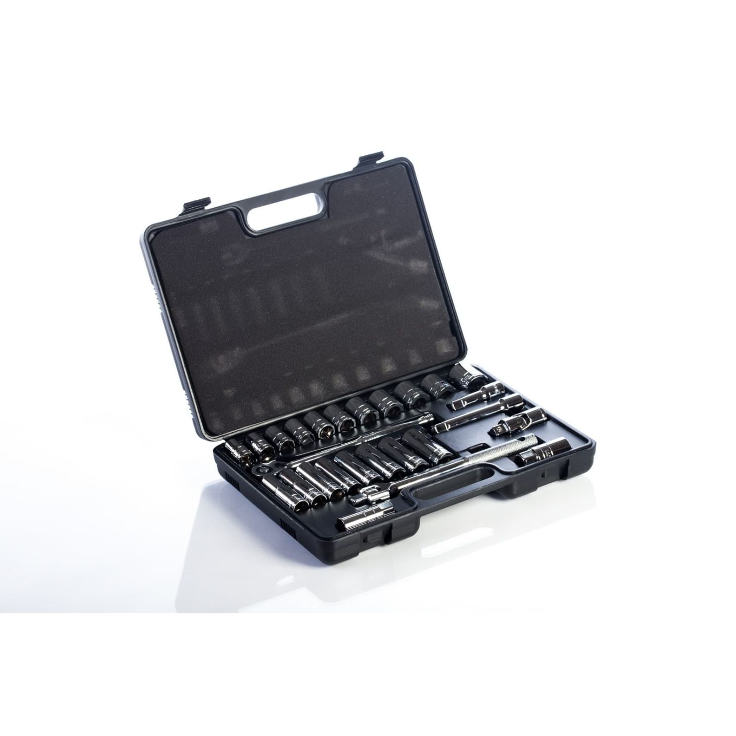 Performance Tool 26 Pc. Metric 1/2'' 6 Point Ratchet & Socket Set