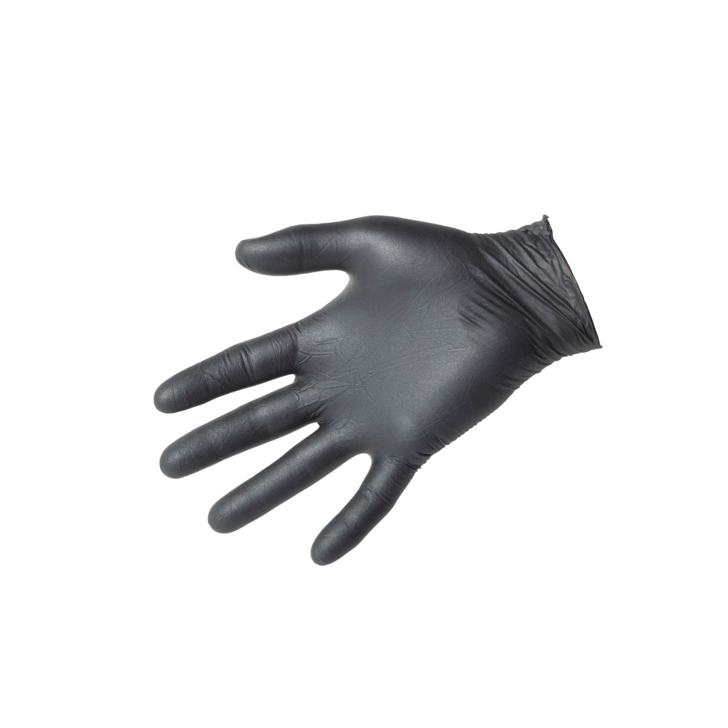 Kinco Black Nitrile Disposable Safety Gloves Large