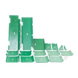 25' Green Poly Wear Shoe Skid Kit fits John Deere