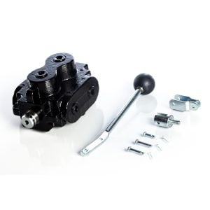 Double selector valve (1/2'' ports; lever handle)