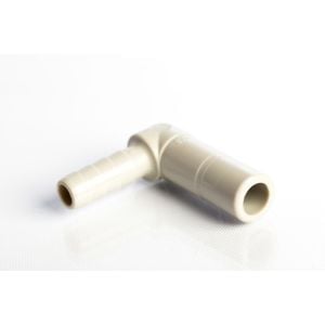 Polyconn Elbow Barb Connector 3/8" Stem OD to 1/4" Tube ID