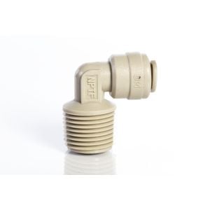 Polyconn Male Elbow 1/4" Tube OD to 3/8" NPTM Thread