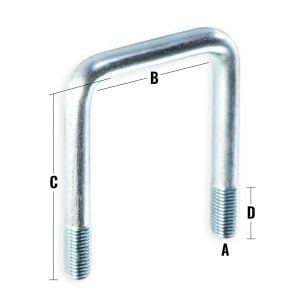 U-Bolt 3/4" x 7" x 6-1/2" Zinc Plated