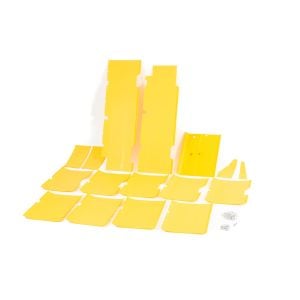 24' Yellow Poly Wear Shoe Skid Kit fits John Deere