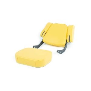 Super Deluxe Yellow Vinyl Tractor Seat fits John Deere