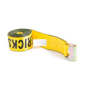 Erickson Yellow 4" x 30' Winch Strap with Flat Hook 58800