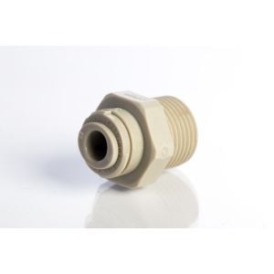 Polyconn Male Connector 1/4" Tube OD to 3/8" NPTM Thread